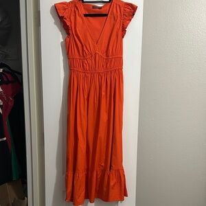 Vineyard vines orange maxi dress